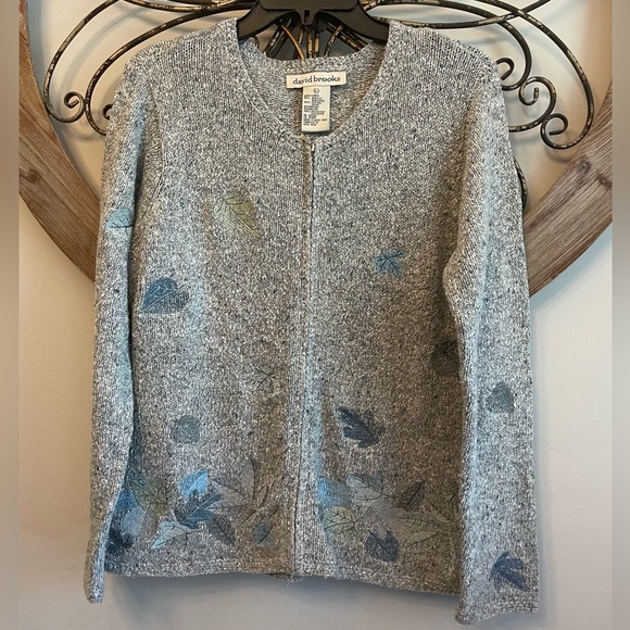 david brooks Women’s Zip Up Fall/Winter Cardigan Sweater Sz L - Picture 1 of 7